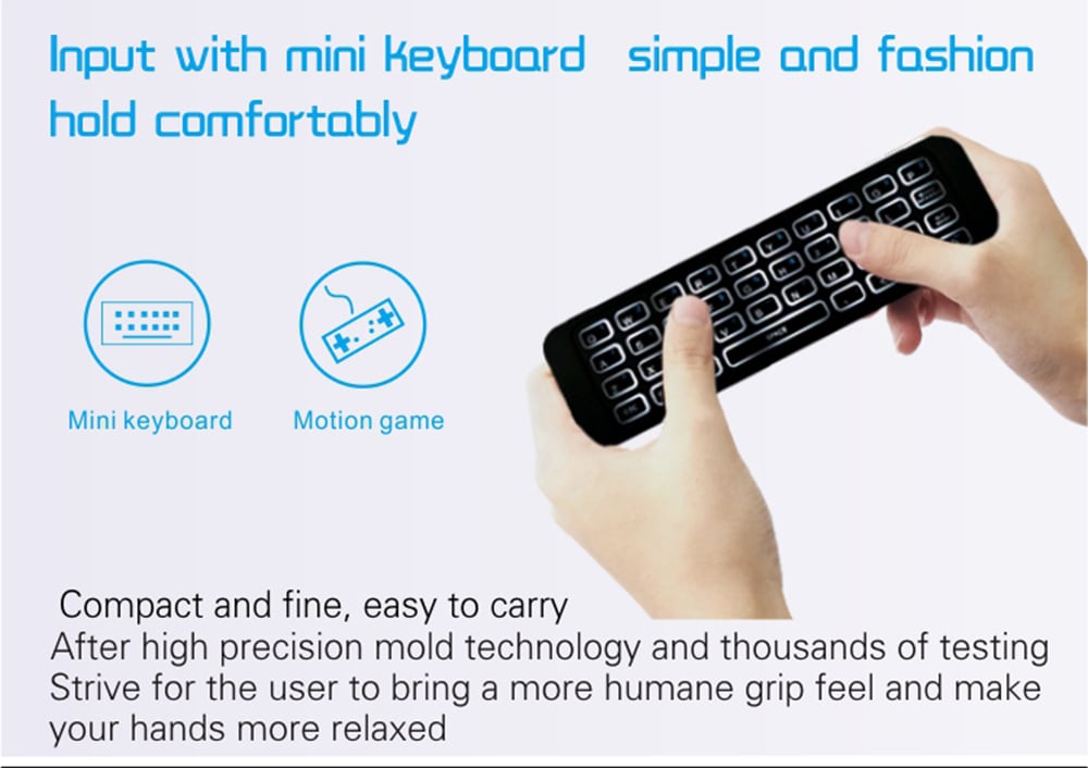 P3 Wireless Air Mouse without Backlight - Black Without backlight P3 Wireless Air Mouse without Backlight - Black Without backlight