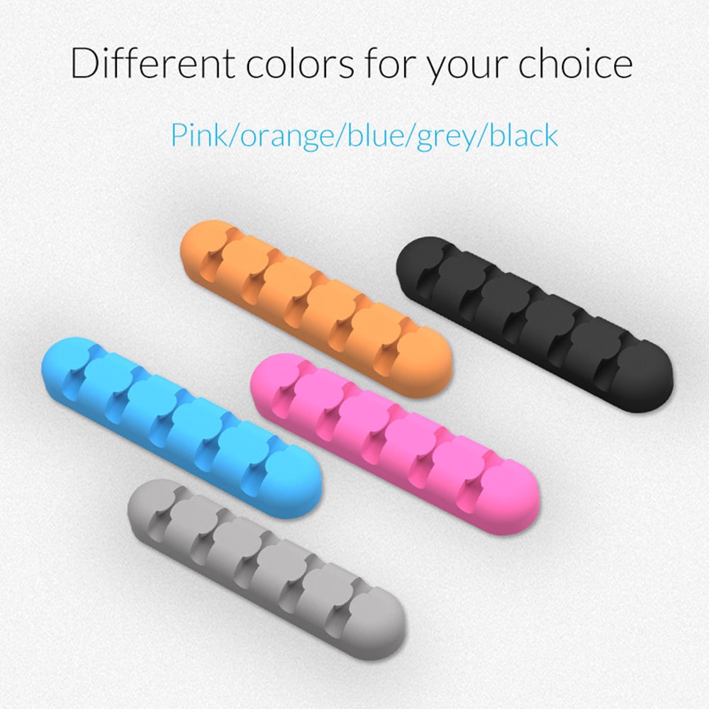 ORICO CBS5 Silicone Cable Fixer Clip Management Wire Organizer- Deep Sky Blue ORICO CBS5 Silicone Cable Fixer Clip Management Wire Organizer- Deep Sky Blue