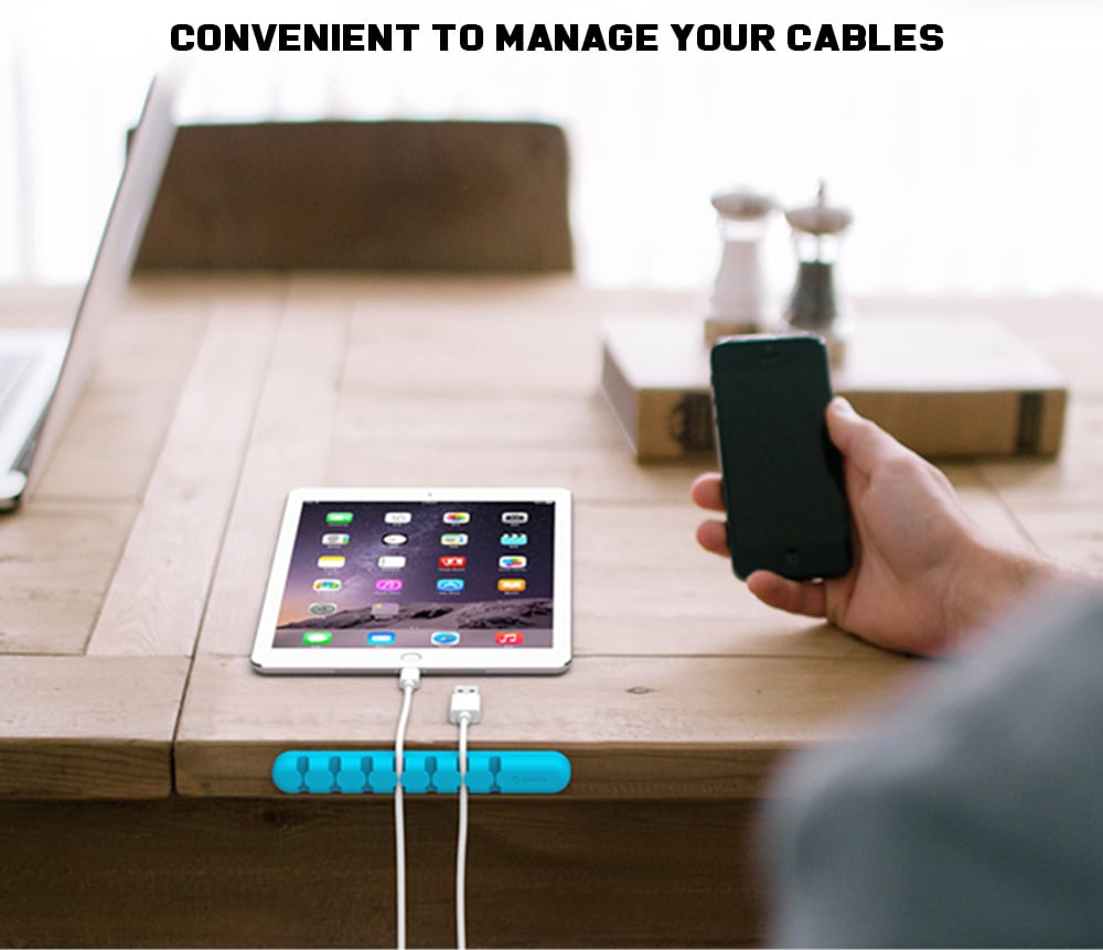 ORICO ORCO CBS7 Silicone Cable Clip Management Wire Organizer- Deep Sky Blue ORICO ORCO CBS7 Silicone Cable Clip Management Wire Organizer- Deep Sky Blue