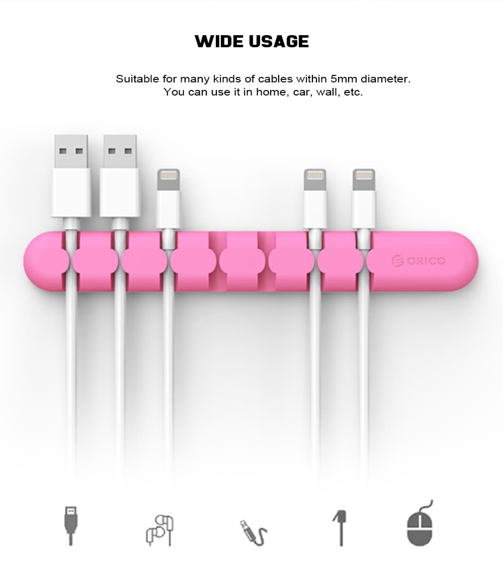 ORICO ORCO CBS7 Silicone Cable Clip Management Wire Organizer- Deep Sky Blue ORICO ORCO CBS7 Silicone Cable Clip Management Wire Organizer- Deep Sky Blue