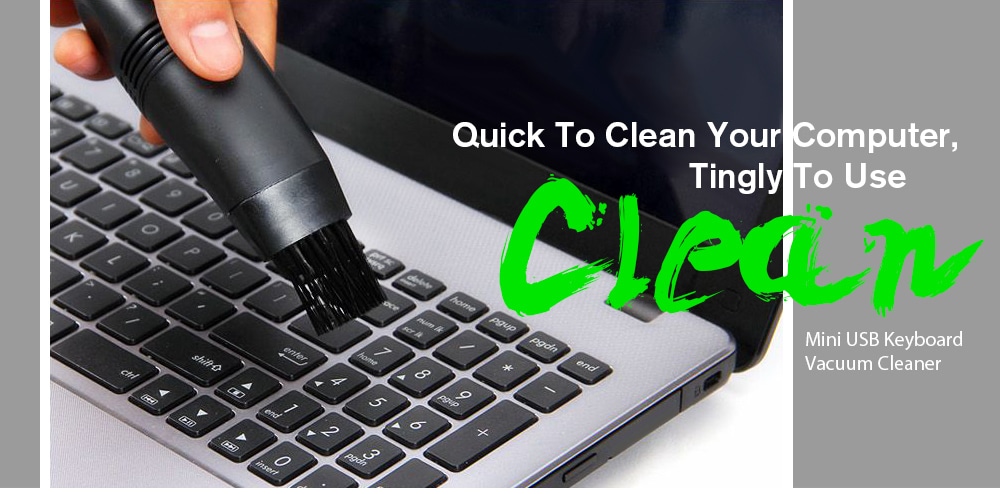 Mini USB Keyboard Vacuum Cleaner for Computer PC- Green Mini USB Keyboard Vacuum Cleaner for Computer PC- Green