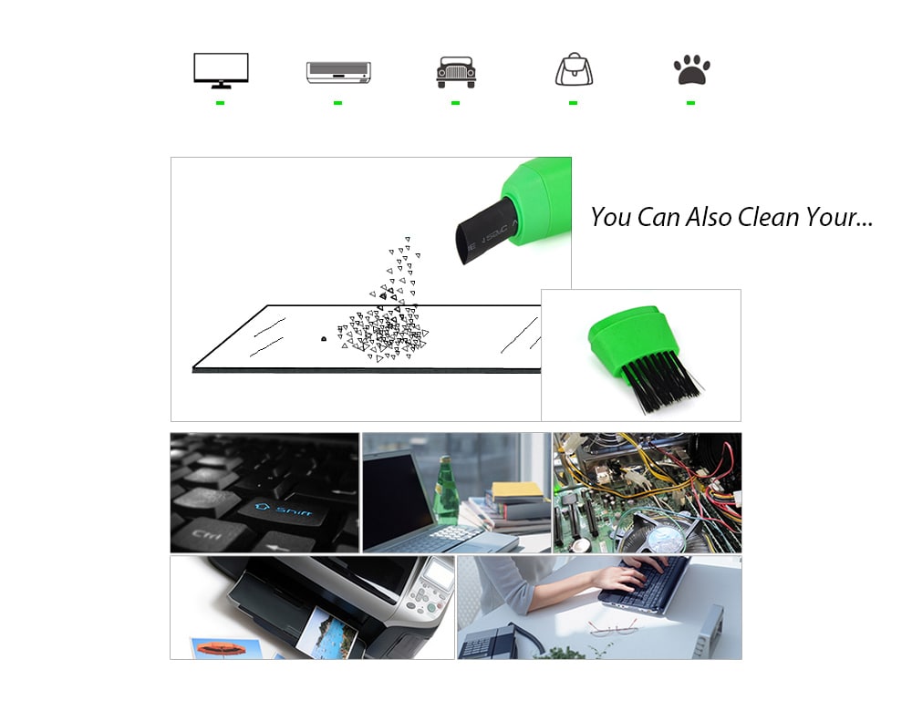 Mini USB Keyboard Vacuum Cleaner for Computer PC- Green Mini USB Keyboard Vacuum Cleaner for Computer PC- Green