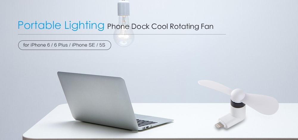 Lighting Mobile Phone Fan Portable Dock Cool Cooler Rotating Fan for iPhone 6 / 6 Plus / iPhone SE / 5S- Papaya Orange Lighting Mobile Phone Fan Portable Dock Cool Cooler Rotating Fan for iPhone 6 / 6 Plus / iPhone SE / 5S- Papaya Orange