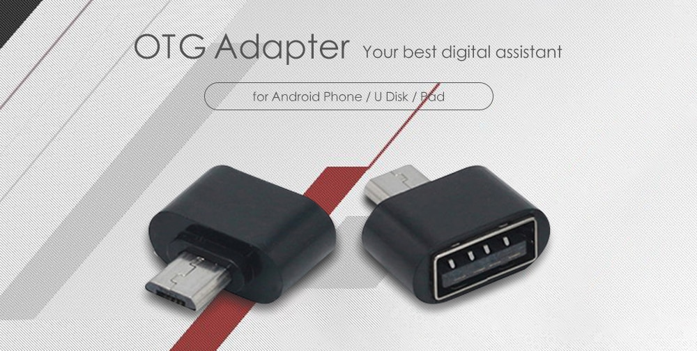 OTG Adapter for Android Phone / U Disk / Pad / Mini Card Reader- Black OTG Adapter for Android Phone / U Disk / Pad / Mini Card Reader- Black