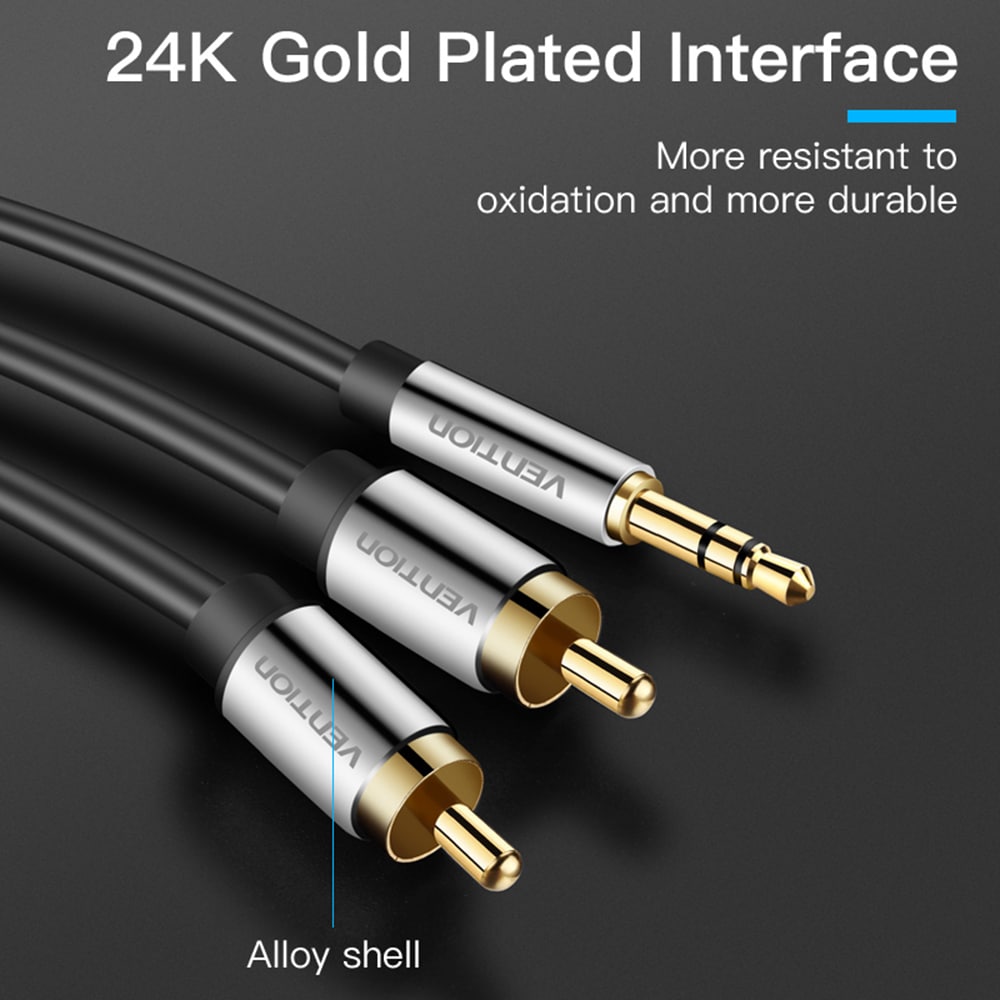 Vention BCF Practical Multifunctional Audio Cable- Black 0.5M Vention BCF Practical Multifunctional Audio Cable- Black 0.5M