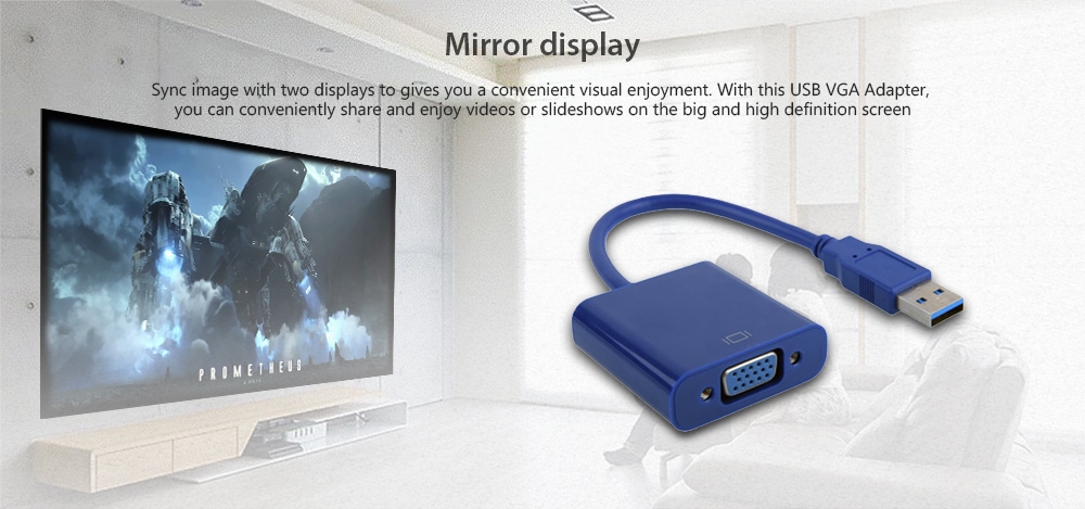USB 3.0 to VGA Converter for Connecting Raspberry Pi to Mac Projectors and TV- Black USB 3.0 to VGA Converter for Connecting Raspberry Pi to Mac Projectors and TV- Black