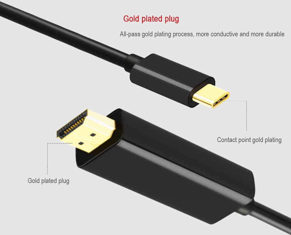 Type - C to HDMI Adapter 1.8m 4K 60Hz- Black Type - C to HDMI Adapter 1.8m 4K 60Hz- Black