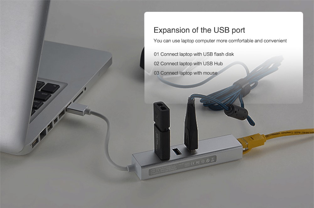 USB Multi-function Lan Adapter- Battleship Gray USB Multi-function Lan Adapter- Battleship Gray