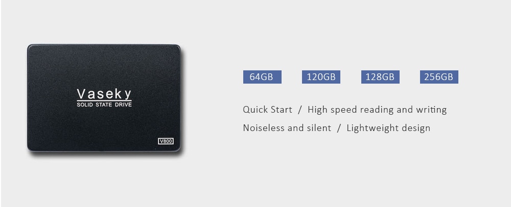 Vaseky MLC 2.5 inch Solid State Drive SSD SATA 3.0- Black 64GB Vaseky MLC 2.5 inch Solid State Drive SSD SATA 3.0- Black 64GB