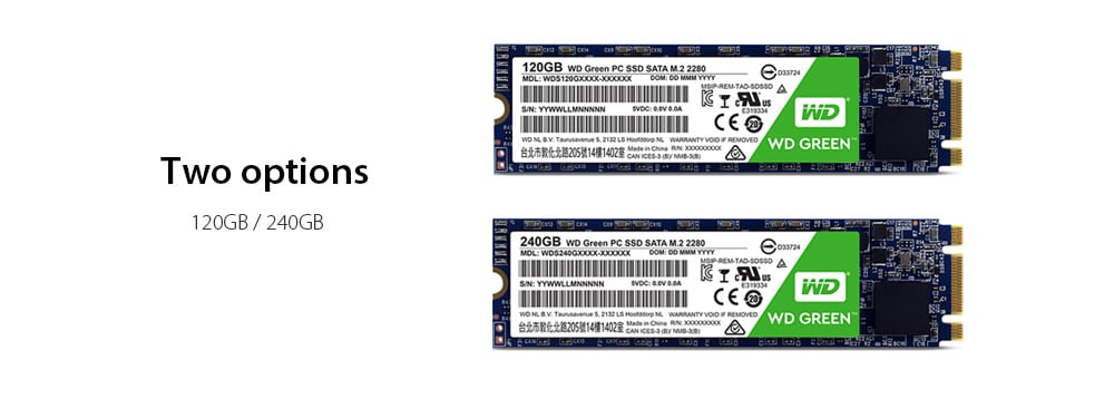 WD Green M.2 2280 Internal Solid State Drive- Green 120GB WD Green M.2 2280 Internal Solid State Drive- Green 120GB