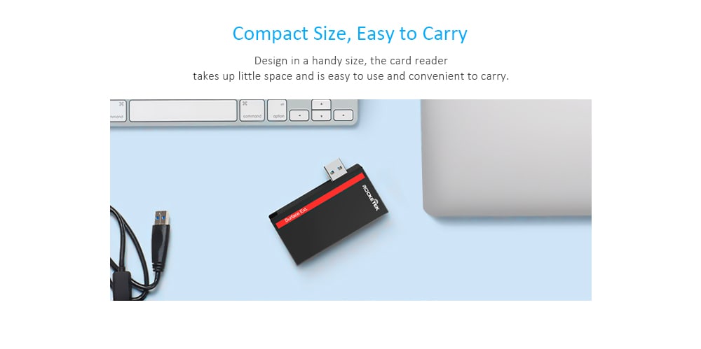 Rocketek Universal USB 3.0 TF SD Memory Card Reader- Black Rocketek Universal USB 3.0 TF SD Memory Card Reader- Black