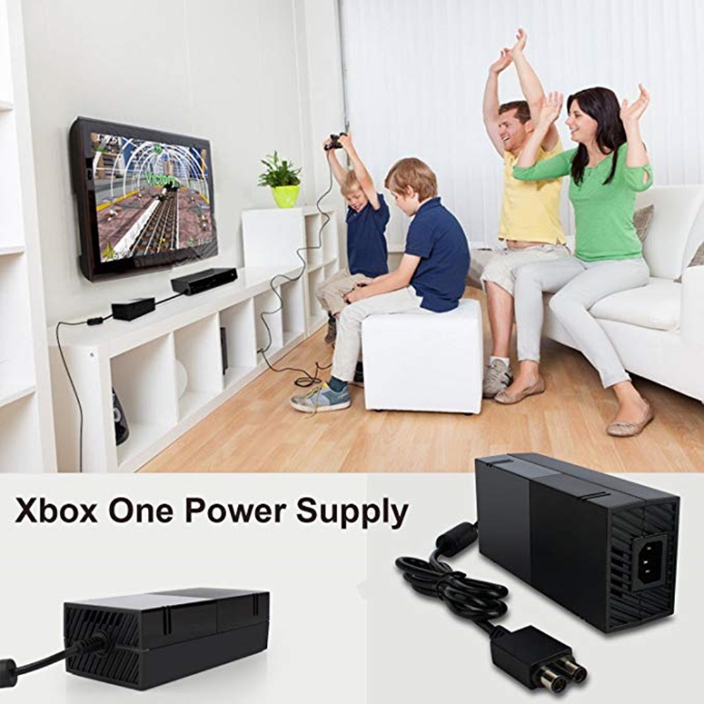 Xbox One Power Supply BrickAC Adapter Power Supply Charger Cord Replacement- Black Xbox One Power Supply BrickAC Adapter Power Supply Charger Cord Replacement- Black