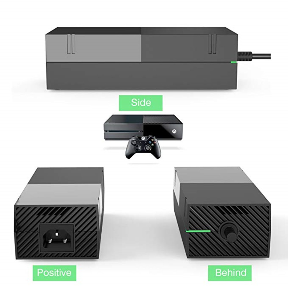Xbox One Power Supply BrickAC Adapter Power Supply Charger Cord Replacement- Black Xbox One Power Supply BrickAC Adapter Power Supply Charger Cord Replacement- Black