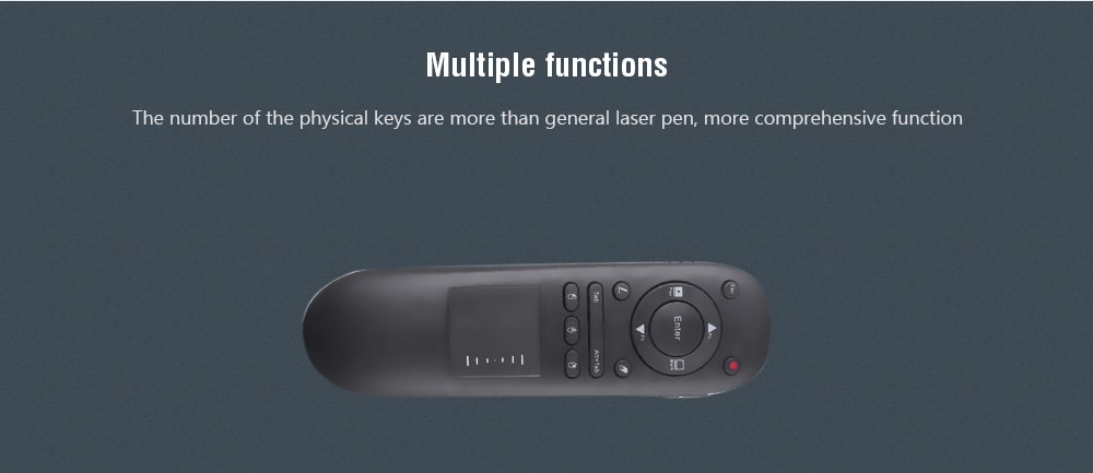 TK704 Multimedia USB Wireless PPT Presenter with Laser Pointer Remote Control Flip Pen- Black TK704 Multimedia USB Wireless PPT Presenter with Laser Pointer Remote Control Flip Pen- Black