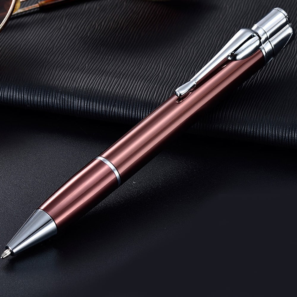 Personalized Ballpoint Pen Windproof Steam Lighter- Champagne Gold Personalized Ballpoint Pen Windproof Steam Lighter- Champagne Gold