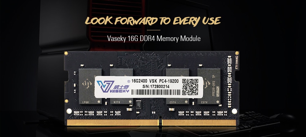 Vaseky Memory Module DDR4 / 2400MHz / 16GB for Laptop- Black Vaseky Memory Module DDR4 / 2400MHz / 16GB for Laptop- Black