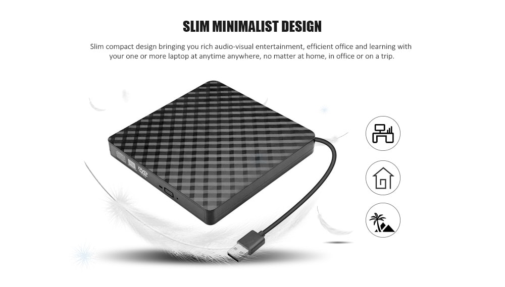 USB3.0 External CD / DVD Optical Drive for Laptop Desktop- Black USB3.0 External CD / DVD Optical Drive for Laptop Desktop- Black
