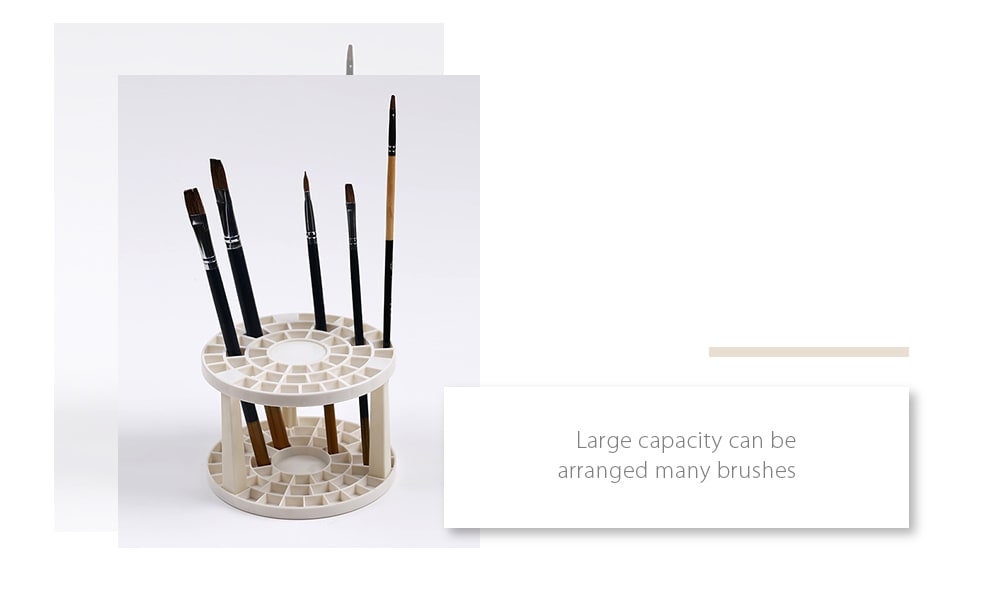 Paint Brush Pen Holder 49 Holes Stand- White Paint Brush Pen Holder 49 Holes Stand- White