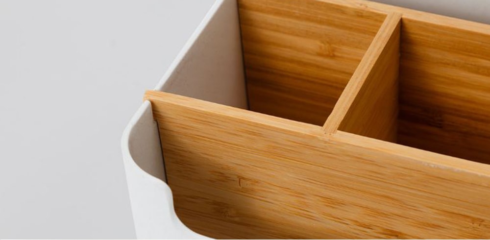 Bamboo Fiber Partition Large Capacity Storage Box from Xiaomi youpin- White Bamboo Fiber Partition Large Capacity Storage Box from Xiaomi youpin- White