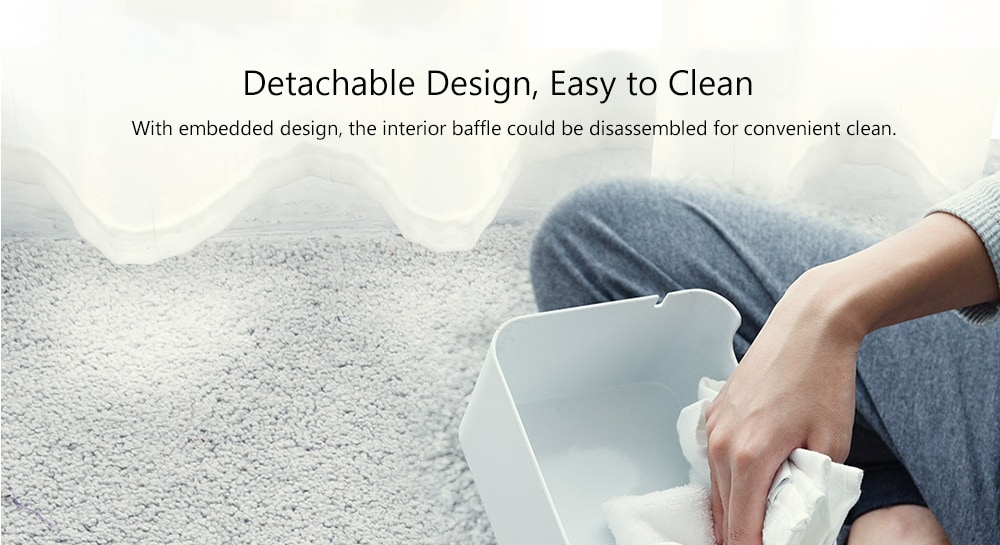 Bamboo Fiber Partition Large Capacity Storage Box from Xiaomi youpin- White Bamboo Fiber Partition Large Capacity Storage Box from Xiaomi youpin- White