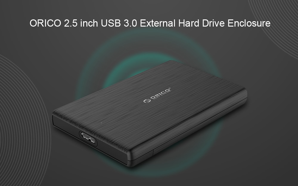 ORICO 2.5 inch USB 3.0 External Hard Drive Enclosure for HDD / SSD- Jet Black ORICO 2.5 inch USB 3.0 External Hard Drive Enclosure for HDD / SSD- Jet Black