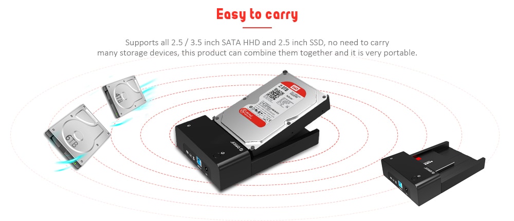 ORICO 6518US3 - V1 USB 3.0 3.5 inch SATA HDD Hard Drive Disk External Enclosure Case- Black EU Plug ORICO 6518US3 - V1 USB 3.0 3.5 inch SATA HDD Hard Drive Disk External Enclosure Case- Black EU Plug