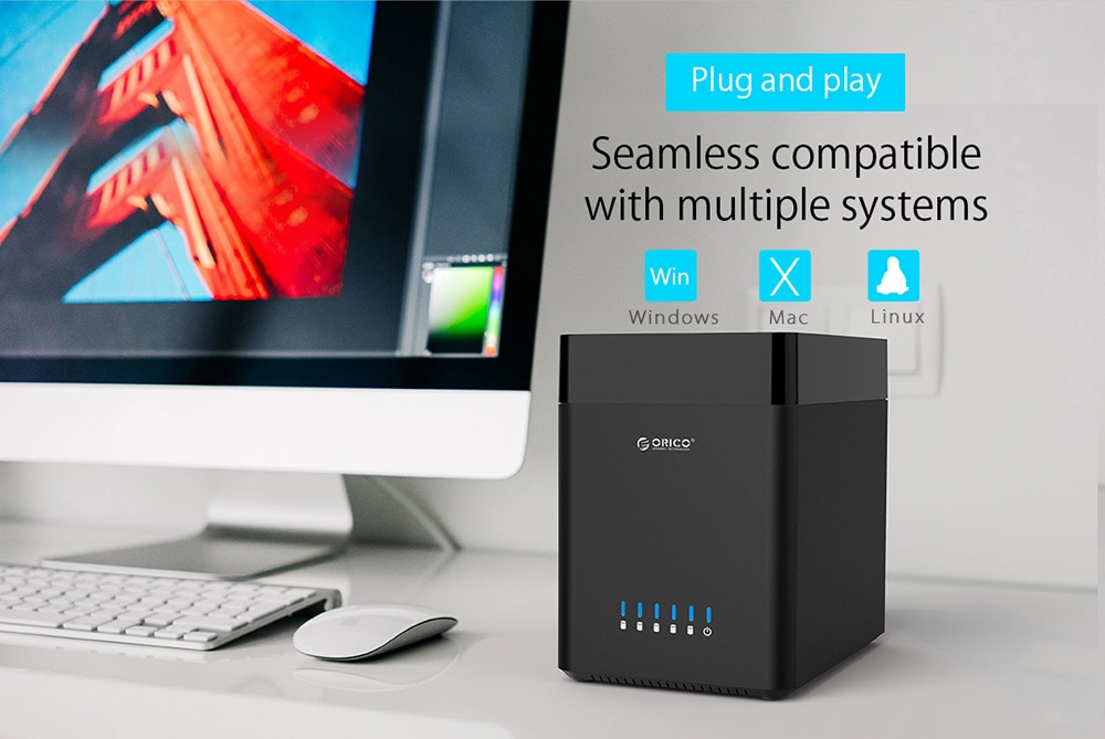 ORICO DS500U3 5 Channels 3.5-inch Hard Drive Enclosure Case Storage Box with USB3.0 Port- Black ORICO DS500U3 5 Channels 3.5-inch Hard Drive Enclosure Case Storage Box with USB3.0 Port- Black
