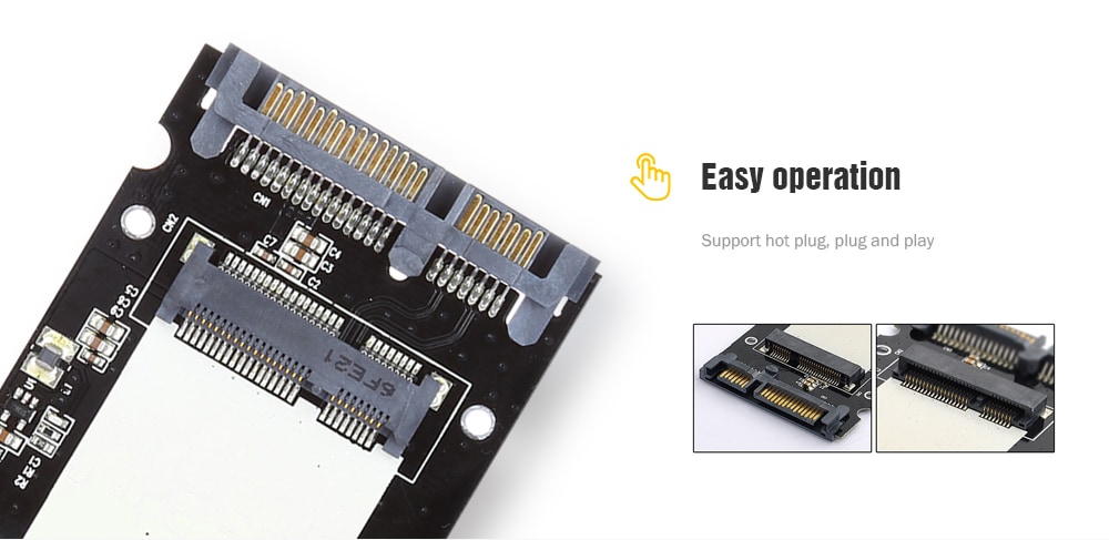 ZOMY mSATA to SATA 3.0 Converter SSD Adapter Card- Black ZOMY mSATA to SATA 3.0 Converter SSD Adapter Card- Black