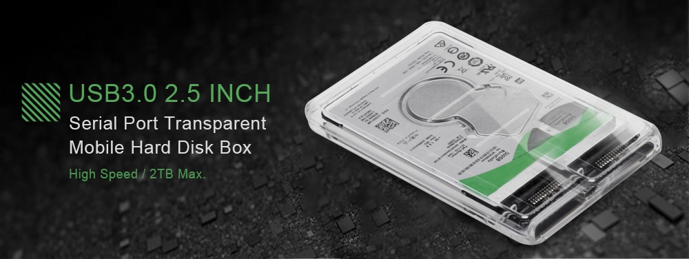 USB3.0 2.5 inch Serial Port SATA Solid State SSD Transparent Mechanical Mobile Hard Disk Box- Transparent USB3.0 2.5 inch Serial Port SATA Solid State SSD Transparent Mechanical Mobile Hard Disk Box- Transparent