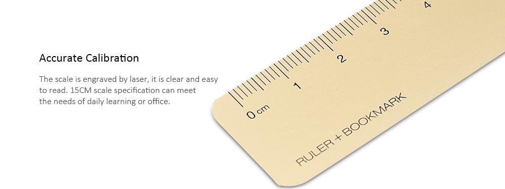 RUMA Metal Bookmark Ruler Multi-Function Metal Scale from Xiaomi youpin- Champagne Gold RUMA Metal Bookmark Ruler Multi-Function Metal Scale from Xiaomi youpin- Champagne Gold