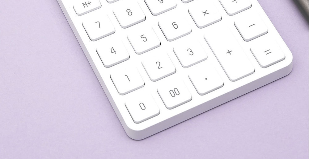 Solar Desktop Calculator from Xiaomi youpin- White Solar Desktop Calculator from Xiaomi youpin- White