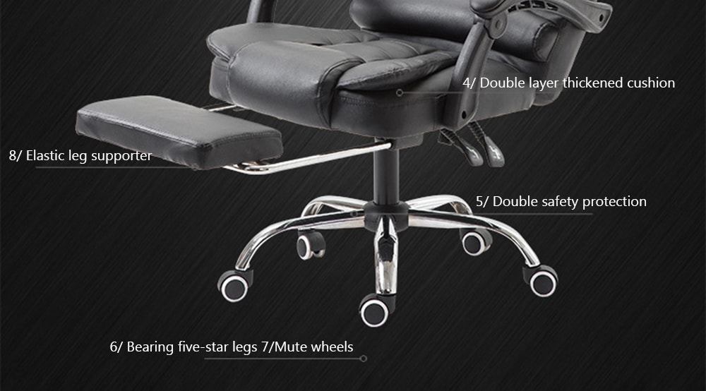 PU Office Gaming Chair- White PU Office Gaming Chair- White