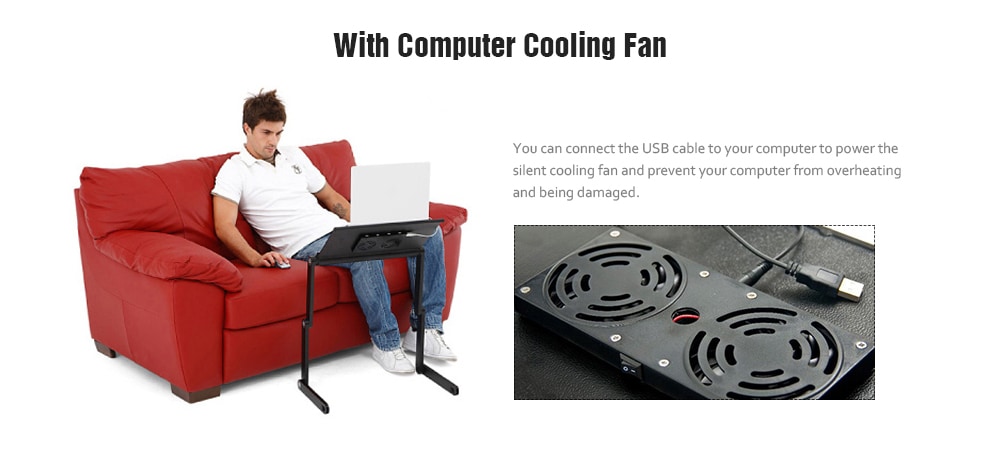 Portable Adjustable Aluminum Laptop Desk- Black Portable Adjustable Aluminum Laptop Desk- Black