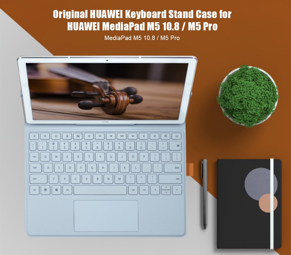 Original HUAWEI Ultra-thin One-piece Keyboard Stand Case Cover with Auto Sleep / Wake for MediaPad M5 10.8 / M5 Pro- Light Brown Original HUAWEI Ultra-thin One-piece Keyboard Stand Case Cover with Auto Sleep / Wake for MediaPad M5 10.8 / M5 Pro- Light Brown