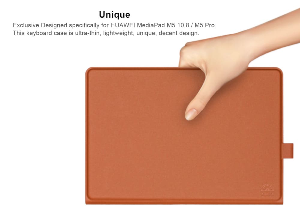 Original HUAWEI Ultra-thin One-piece Keyboard Stand Case Cover with Auto Sleep / Wake for MediaPad M5 10.8 / M5 Pro- Light Brown Original HUAWEI Ultra-thin One-piece Keyboard Stand Case Cover with Auto Sleep / Wake for MediaPad M5 10.8 / M5 Pro- Light Brown
