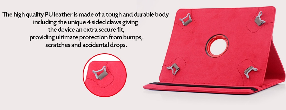 Universal Protective Cover Folio Case with Built-in 360 Rotating Stand for 9 - 10.1 inch Tablets- Love Red Universal Protective Cover Folio Case with Built-in 360 Rotating Stand for 9 - 10.1 inch Tablets- Love Red