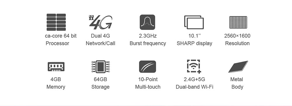 Teclast M20 4G Phablet Android 8.0 10.1 inch MT6797 ( X23) Deca Core 4GB RAM 64GB eMMC ROM Double Cameras Dual Cards Dual Standby Dual WiFi- Dark Gray Teclast M20 4G Phablet Android 8.0 10.1 inch MT6797 ( X23) Deca Core 4GB RAM 64GB eMMC ROM Double Cameras Dual Cards Dual Standby Dual WiFi- Dark Gray