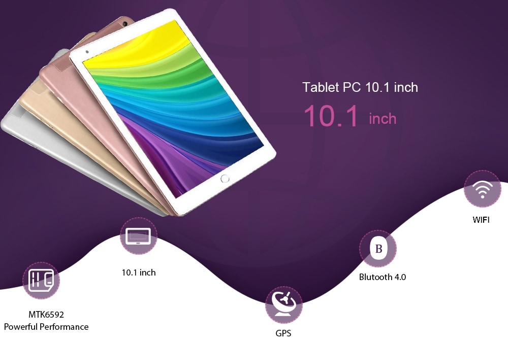 Tablet PC 10.1 inch Android 7.1 MTK6592 Octa Core 1.7Ghz 2GB RAM 32GB ROM Front 2.0MP Camera Back 8.0MP Camera 2G / 3G / 4G LTE Phone Call 5500mAh Built-in- Pink Tablet PC 10.1 inch Android 7.1 MTK6592 Octa Core 1.7Ghz 2GB RAM 32GB ROM Front 2.0MP Camera Back 8.0MP Camera 2G / 3G / 4G LTE Phone Call 5500mAh Built-in- Pink