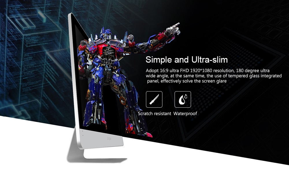 ONDA B273 All-in-one Computer 23.8 inch Intel Core I3-4100U Quad Core 2.42GHz 4GB RAM 120GB SSD 1.3MP Front Camera HDMI- Silver ONDA B273 All-in-one Computer 23.8 inch Intel Core I3-4100U Quad Core 2.42GHz 4GB RAM 120GB SSD 1.3MP Front Camera HDMI- Silver