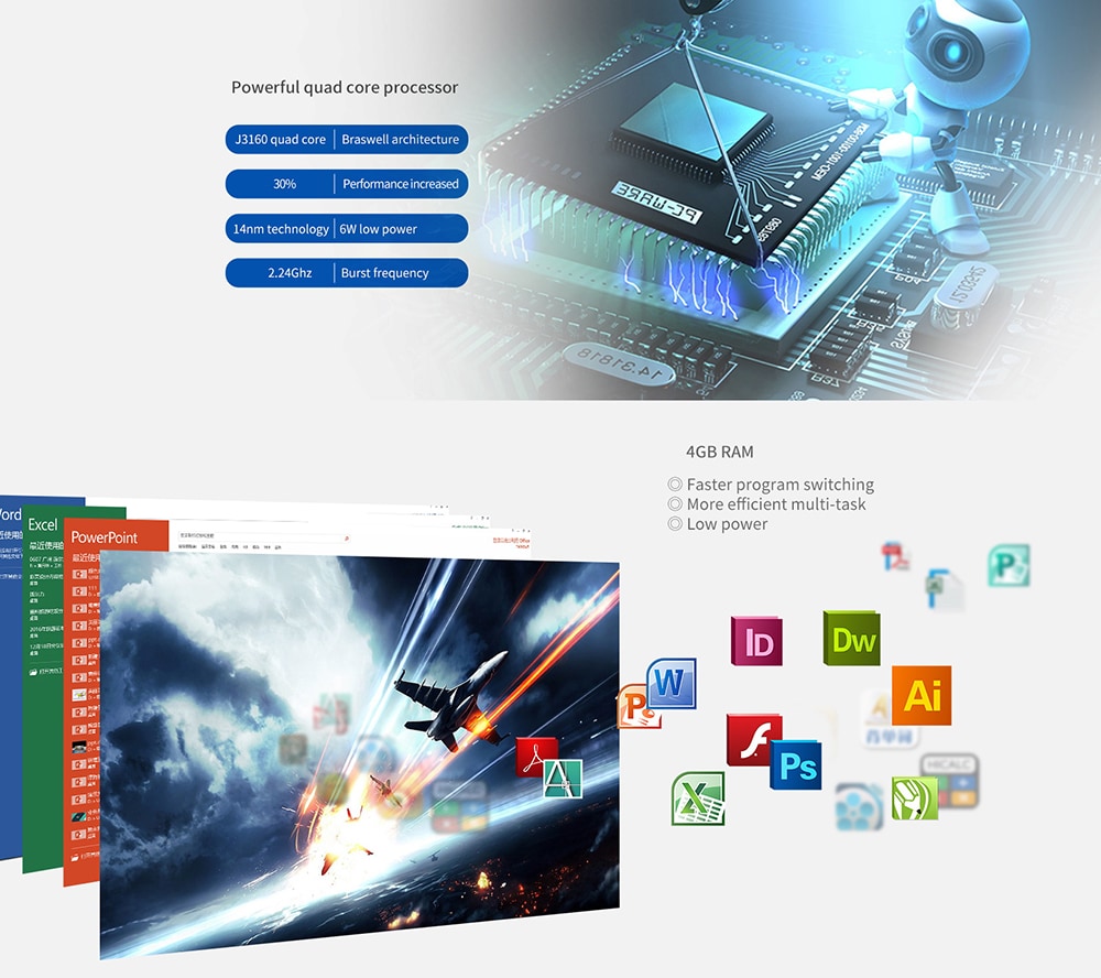 Teclast X22 Air All-in-one PC Desktop 21.5 inch DOS Intel Celeron J3160 Quad Core 1.6GHz 4GB RAM 1TB HDD HDMI- White Teclast X22 Air All-in-one PC Desktop 21.5 inch DOS Intel Celeron J3160 Quad Core 1.6GHz 4GB RAM 1TB HDD HDMI- White