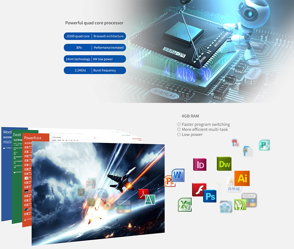 Teclast X22 Air 21.5 inch All-in-one PC Desktop FHD LED Screen DOS Intel Celeron J3160 Quad Core 1.6GHz 4GB RAM 128GB SSD HDMI- White Teclast X22 Air 21.5 inch All-in-one PC Desktop FHD LED Screen DOS Intel Celeron J3160 Quad Core 1.6GHz 4GB RAM 128GB SSD HDMI- White