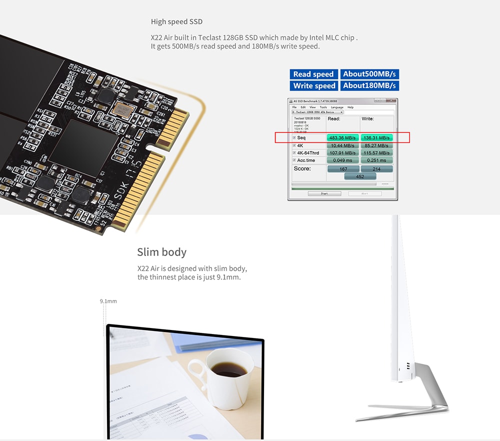 Teclast X22 Air 21.5 inch All-in-one PC Desktop FHD LED Screen DOS Intel Celeron J3160 Quad Core 1.6GHz 4GB RAM 128GB SSD HDMI- White Teclast X22 Air 21.5 inch All-in-one PC Desktop FHD LED Screen DOS Intel Celeron J3160 Quad Core 1.6GHz 4GB RAM 128GB SSD HDMI- White
