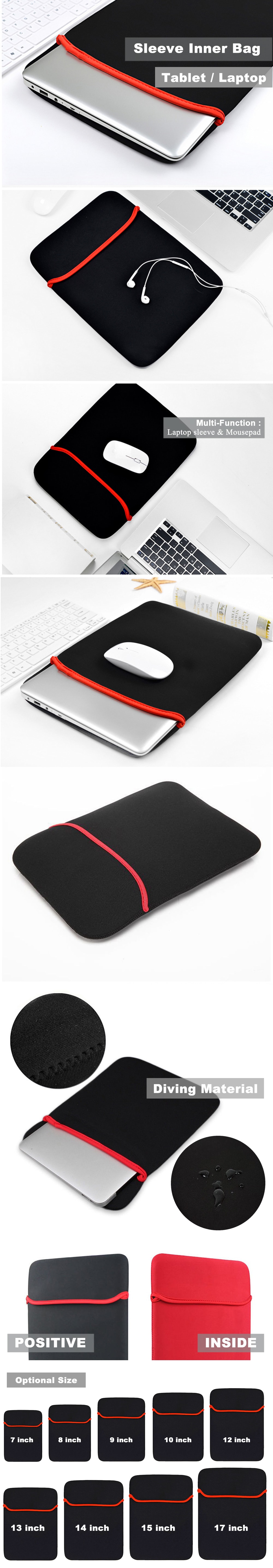 Waterproof Sleeve Case for MacBook Air pro / Laptop / Notebook- Black 7 INCH Waterproof Sleeve Case for MacBook Air pro / Laptop / Notebook- Black 7 INCH
