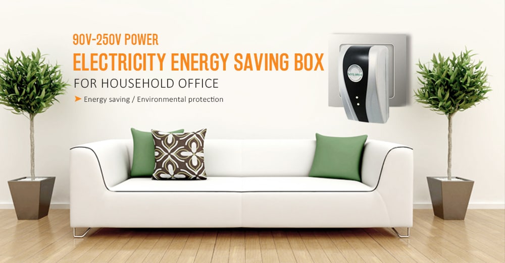Power Electricity Energy Saver Money Saving Box 90V-250V for Household Office- Silver Power Electricity Energy Saver Money Saving Box 90V-250V for Household Office- Silver