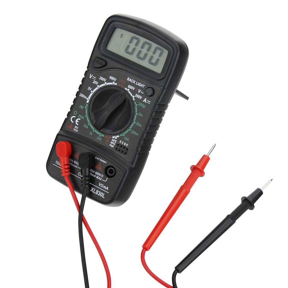 XL830L Digital LCD Multimeter Volt Meter Ammeter Ohmmeter AC DC Tester Meter- BLACK+YELLOW XL830L Digital LCD Multimeter Volt Meter Ammeter Ohmmeter AC DC Tester Meter- BLACK+YELLOW
