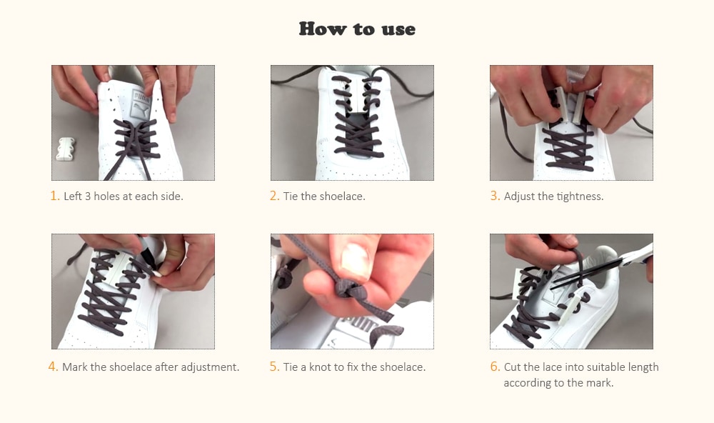 Pair of Convenient Practical Magnetic Shoelaces- White Pair of Convenient Practical Magnetic Shoelaces- White