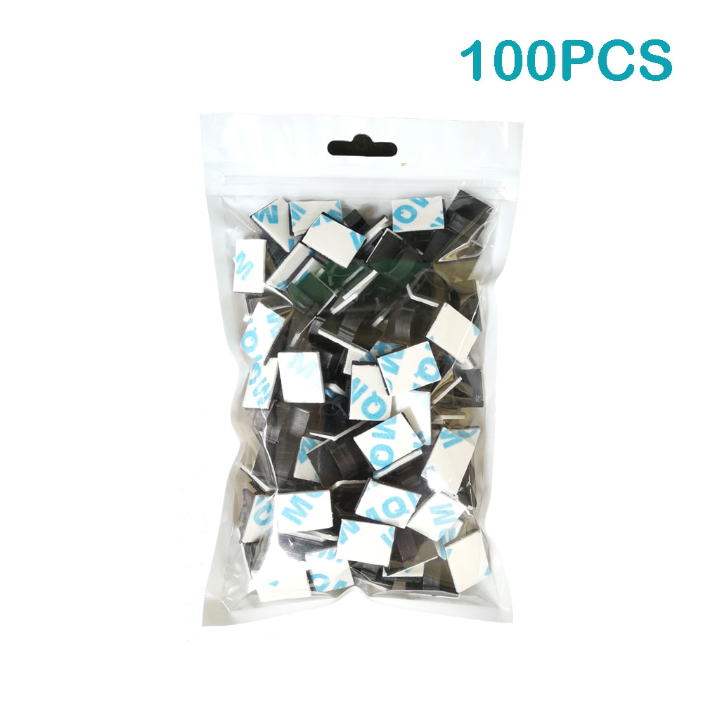 ZDM 50/100 Pieces of Adhesive Cable Clips Wire for Car Office and Home- Black 50 pcs ZDM 50/100 Pieces of Adhesive Cable Clips Wire for Car Office and Home- Black 50 pcs