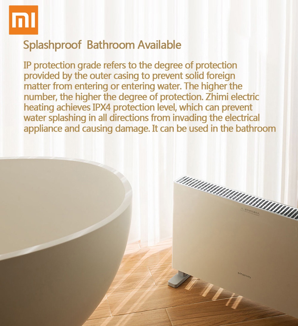 Smartmi Smart Waterproof Electric Heater ( Xiaomi Ecosystem Product ) - White Smartmi Smart Waterproof Electric Heater ( Xiaomi Ecosystem Product ) - White