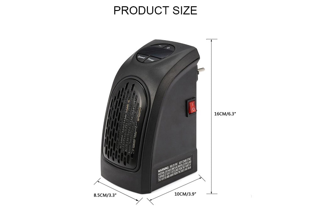 Portable Mini Electric Handy Air Heater Warm Blower Room Fan Stove Radiator for Office Home- Black Portable Mini Electric Handy Air Heater Warm Blower Room Fan Stove Radiator for Office Home- Black