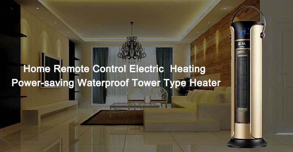 ZG - NSB - 2000 Home Remote Control Electric Heating Power-saving Waterproof Tower Type Heater - Rose Gold ZG - NSB - 2000 Home Remote Control Electric Heating Power-saving Waterproof Tower Type Heater - Rose Gold